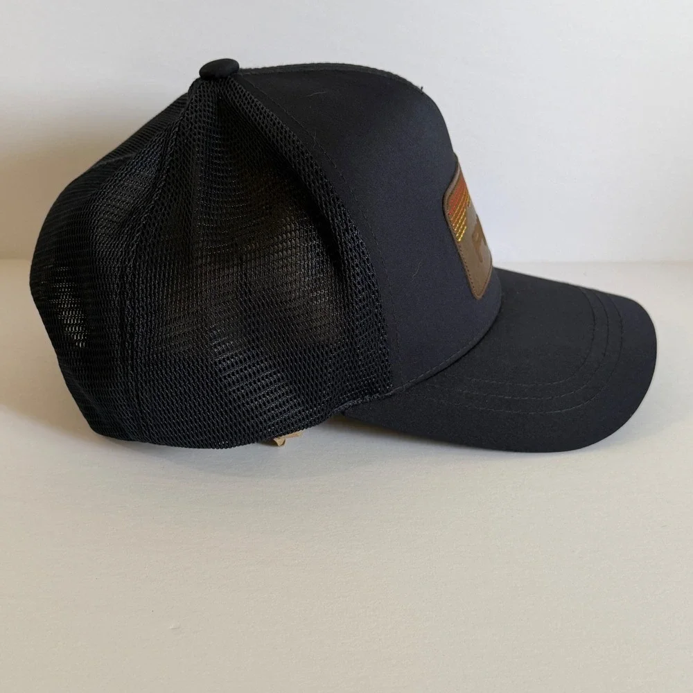 Ping Golf Trucker Hat Mens Black Snapback Mesh Mountain Patch SensorCool Cap - Picture 4 of 6